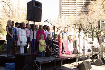 Nellie McClung Elementary School choir singing the Ballad of the Famous Five (written by Carolyn Harley).
