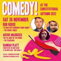 Comedy at The Constitutional - Sat 26 Nov ***SOLD OUT***