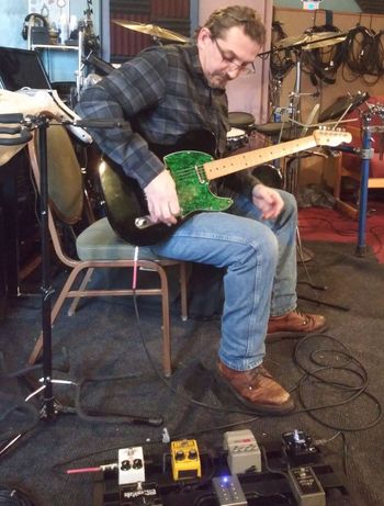 Tracking guitars at Albany Audio for BSR
