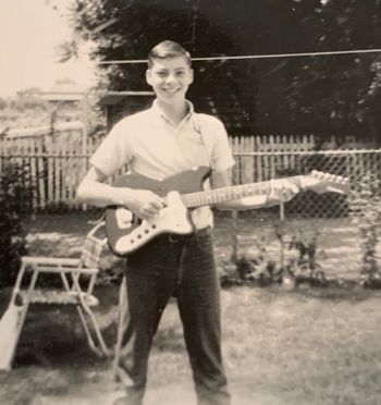 ...at 14 with my first electric guitar (Michigan) - photo credit: Peggy Landers

