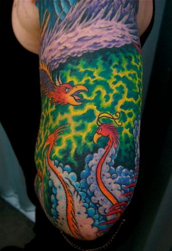 Surreal color sleeve, upper elbow
