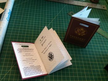 WWII era passport for Harmony. Ive made quite a few passports.. is that legal?
