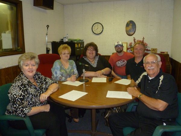 WEMM 107.9 Radio, Huntington West Virginia, May 2012 (Judy, Roberta Hensley, Misty, Drew Damron, Jim, Don)
