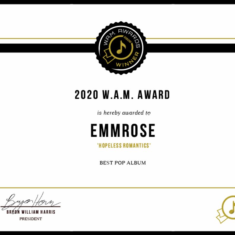 Emmrose wins award for Hopeless Romantics