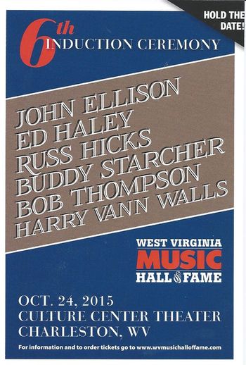 2015 West Virginia Music Hall of Fame
