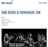 Dan Baird and Homemade Sin with Special Guest, Joe Blanton