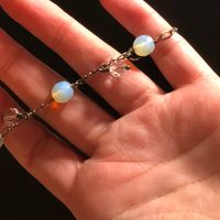 Sea opal Sterling Silver Bracelet 