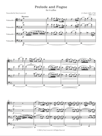 J. S. Bach - Prelude and Fugue from Cello Suite No. 5 (Transcribed for 4 Cellos)