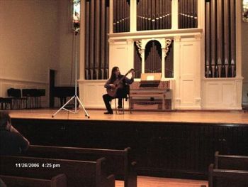 Senior recital in Elizabeth Hall, Stetson University, 2005
