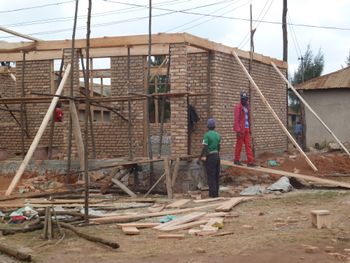 Work currently underway to build two new classrooms - the result of some previous fund-raising
