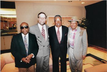 IAJE President Chuck Iwanusa with Roy Haynes, Ray Brown, and Horace Silver

photo © Mitchell Seidel
