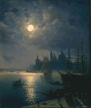 Ivan Aivazovsky - "Venice at Night" (1800s)
