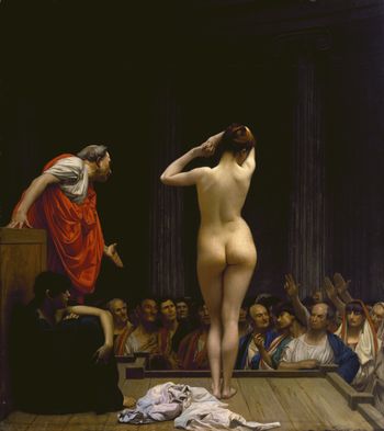 Jean-Léon Gérôme - "A Roman Slave Market" (c. 1884)
