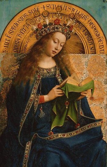 Jan van Eyck - "The Ghent Altarpiece - Virgin Mary" (1426-1429)
