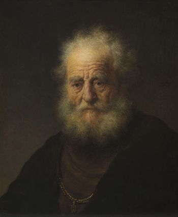 Rembrandt - "Study Of An Old Man With A Gold Chain" (1632)
