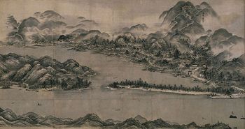 Sesshû Tôyô - "View of Ama-no-Hashidate" (1501-1506)

