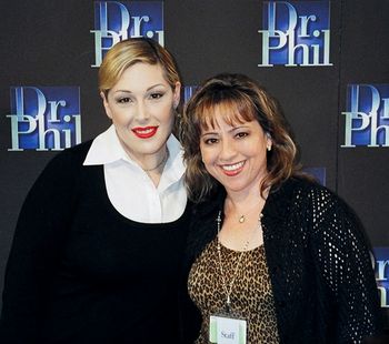 with CARNIE WILSON of WILSON-PHILLIPS on the set of the DR. PHIL show
