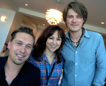 with Isaac & Taylor Hanson, of the band HANSON

