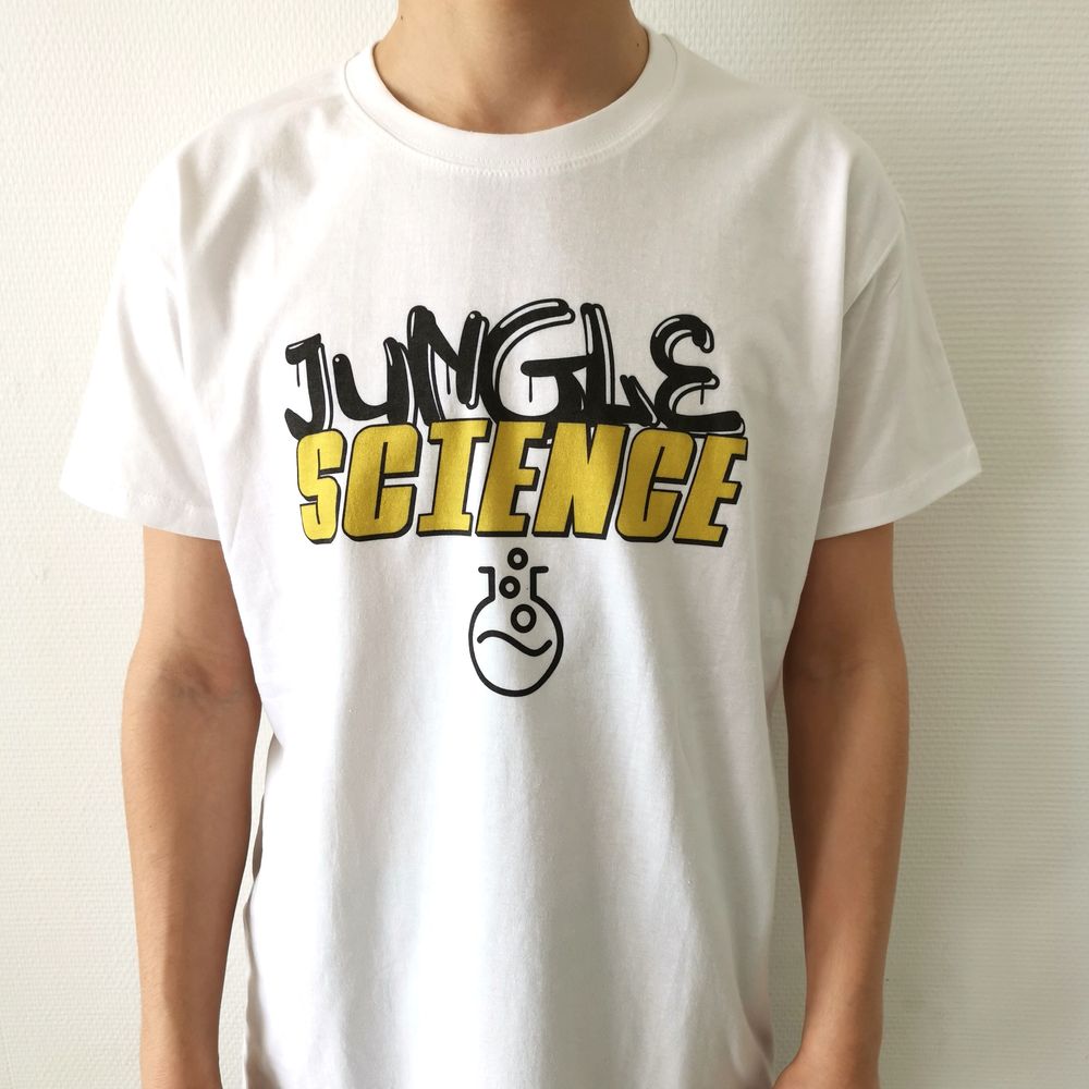 JUNGLE SCIENCE tee shirts and stickers