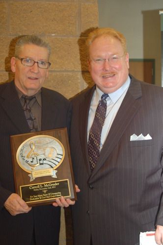 2012 Lifetime Achievement Award Winner Carroll McGruder with MAGMA president Gary O'Neal

