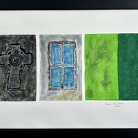 RESCUE THE GHOSTS- an original Tim Grimm chalk and pastel triptych