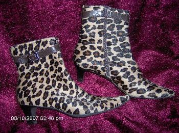 Franco Sarto Leather Faux Leopard $30 Womens Size 7M
