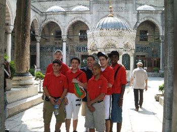 Alfred & his chap group at the New Mosque in Istanbul
