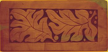 Oak Leaves Scandinavian Chip carving - Cherry Wood
