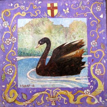 The Black Swan 2016 Oil on Canvas 24 X 24
