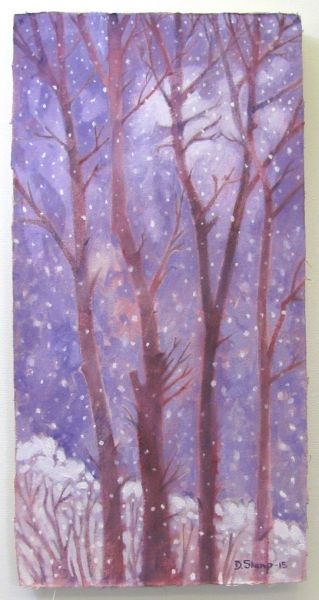 Silent Snowfall - 2015 12 X 24 inches - oil on canvas
