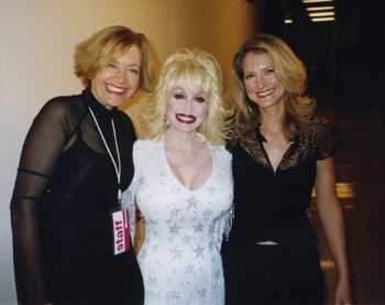 With Dolly Parton and Kiki Ebsen before singing on "Women Rock." -Mark Browne
