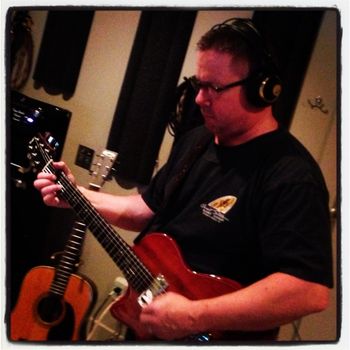 JW @ River Rat Studio (12-1-12) The Taylor Solidbody gets put on Tremolo Rhythm duty for "Gone to the Ages"
