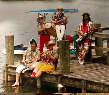The Original Coco Loco Band around 1996.
(L-R) Charlie Morris, Stan Parnes, Patrick Frost, Jim Lucas, Fred Domulot
