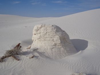 At White Sands National Monument Sand Boulder
