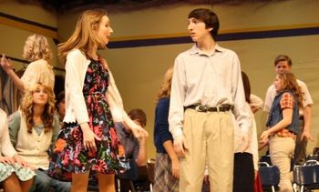 Ameilia Barrett (Jenny Adams) and Jay Colwell (Henry) Christopher Cartmill's THE CHOIR (February 2009), a play commissioned for the Jennifer L. Dorsey-Howley Performing Arts at Lincoln Southeast High School

