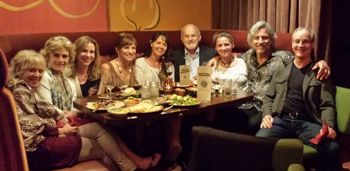 Cozy dinner with friends after gorgeous concert with Chris Spheeris
