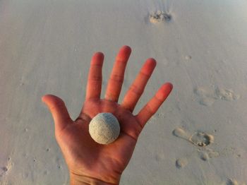Sand ball! Took me fifteen minutes to make it, but it's a solid little ball!
