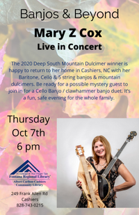 An evening of Banjo & Mountain Music with Mary Z. Cox