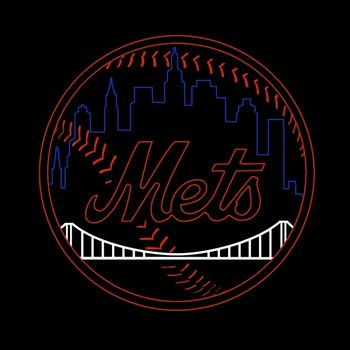 NY Mets The New York Mets Classic Logo in EL wire!
