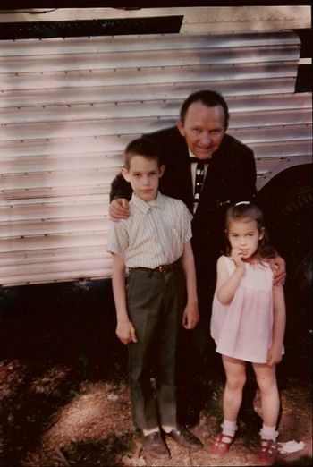 Lester, Lynn and I (My sister and I with Lester Flat at Sunset Park, PA mid-60s)
