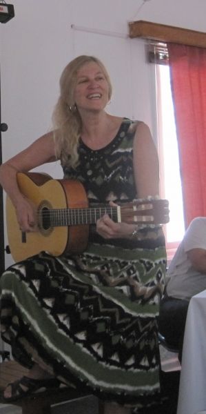 singing in La Serena, Chile, January 2012
