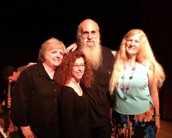 Kristin Lems Band at the Old Town School of Folk Music CD Release 8-16-15 L-R Laurie Haag, Lynn Keller, Victor Sanders, Kristin Lems

