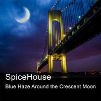 Blue Haze Around the Crescent Moon
