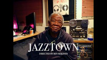 Bassist and Singer Dave Randon on a set break in studio for JazzTown and Who Killed Jazz; Director Ben Makinen, Bmakin Film
