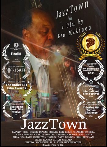 JazzTown Movie Poster: Charles Burrell with Laurels. Feat Fred C Larkin and Ben Makinen Photography.
