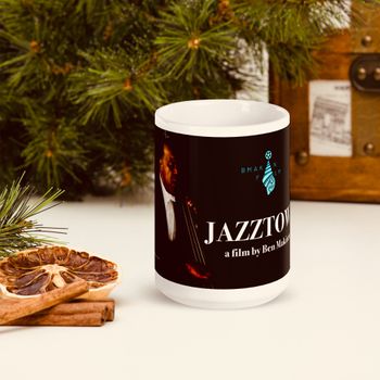 NEW JazzTown Mug with Official Movie Poster feat Charles Burrell and color Bmakin Film Logo
