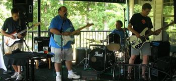 The Slow Burn (Paul D'Andrea, Ted Donat, Dale Juarbe and me) gigging at a Golf Tournament in Virginia
