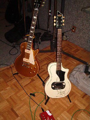 Danny's Gibson Les Paul and The Supro
