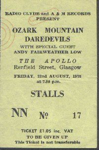 Glasglow_Scotland__1975 Ticket stub for our first ever concert in Glasglow. It sold out!
