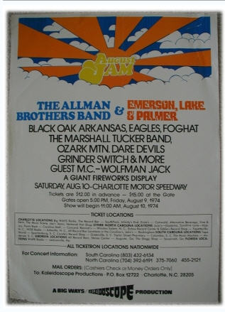 August_Jam_Poster- Charlotte NC August Jam 1974
